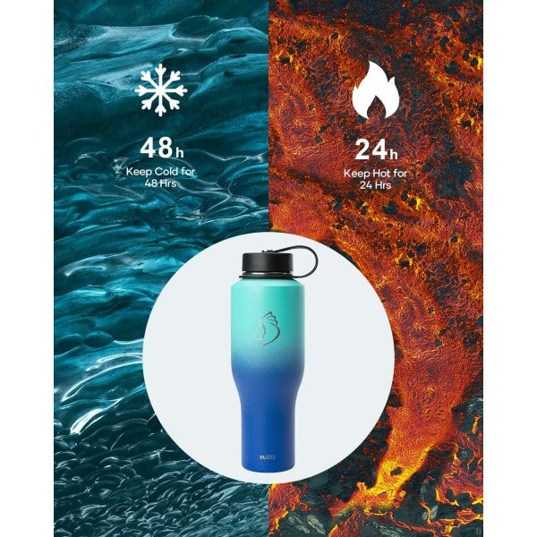 Buzio Trophy Series Water Bottle for Car 1.2L -  Caribbean Blue