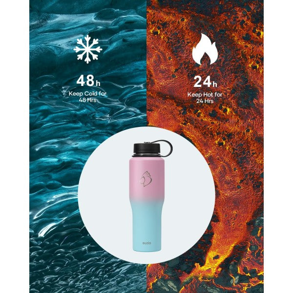 Buzio Trophy Series Water Bottle for Car 1L - Bubble Gum