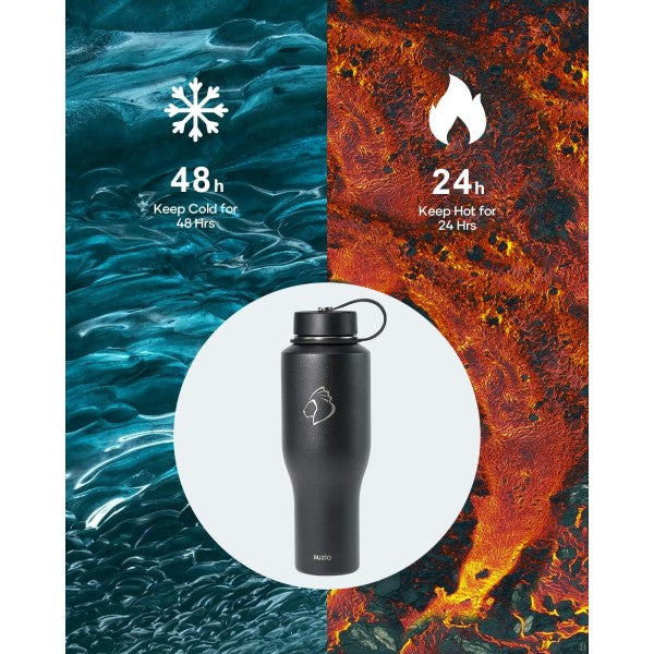 Buzio Trophy Series Water Bottle for Car 1.2L - Black