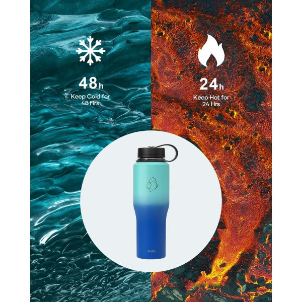 Buzio Trophy Series Water Bottle for Car 1L - Caribbean Blue
