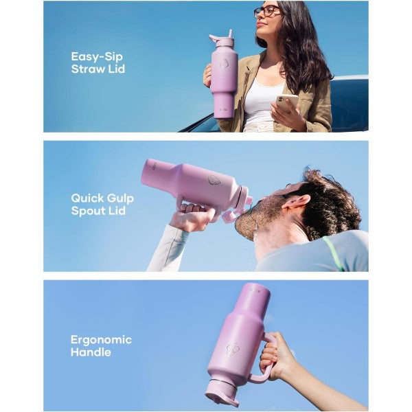 Buzio Trophy Series Handled Water Bottle for Car 1.2L - Pink
