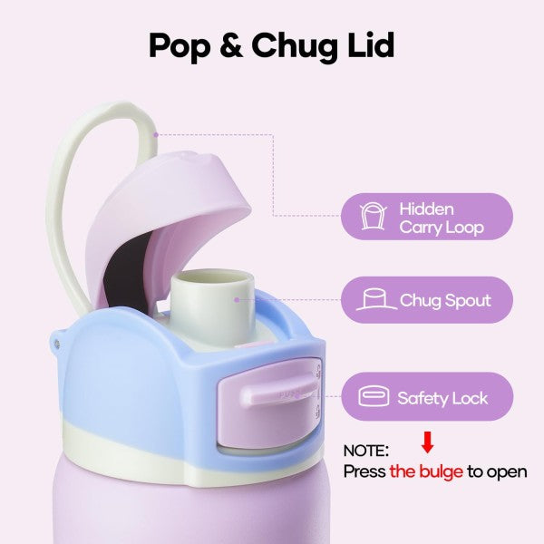 Buzio Pop Up Series Water Bottle 1L - Purple