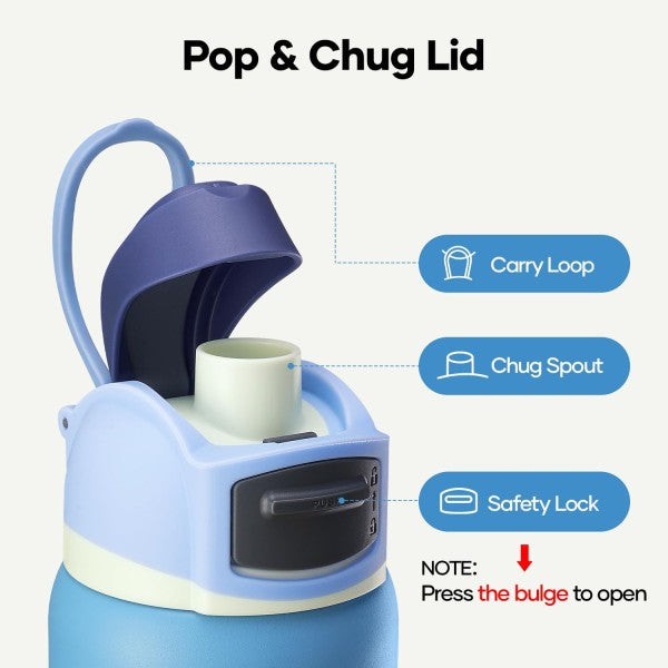 Buzio Pop Up Series Water Bottle 1L - Blue