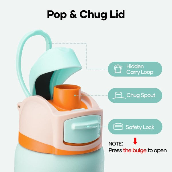 Buzio Pop Up Series Water Bottle 1L - Mint Green