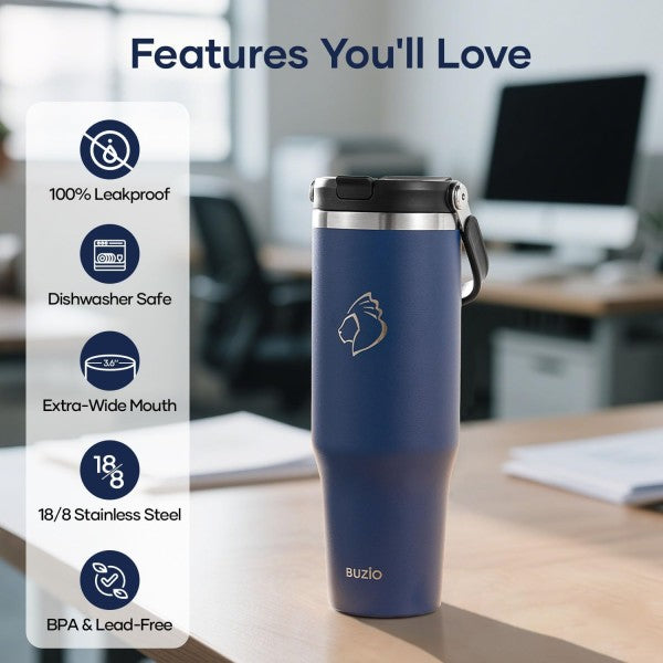 Buzio Swing Series Insulated Tumbler 1L - Blue
