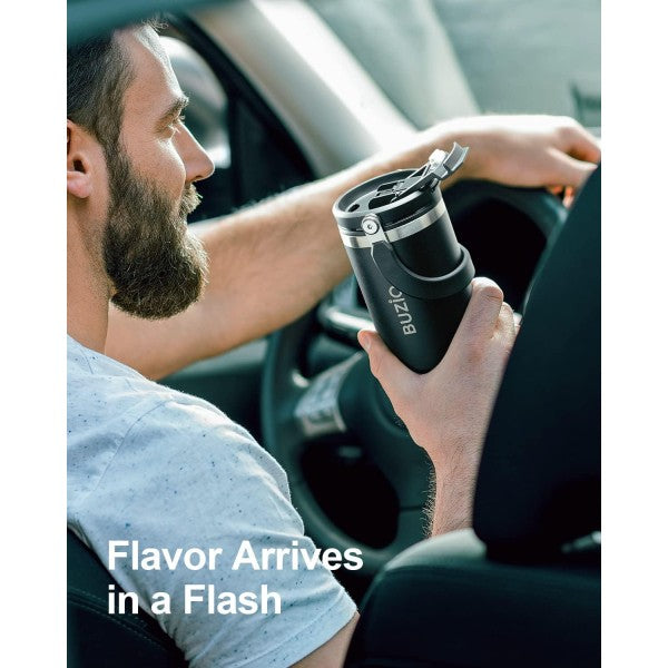 Buzio Swing Series Insulated Tumbler 1L - Black