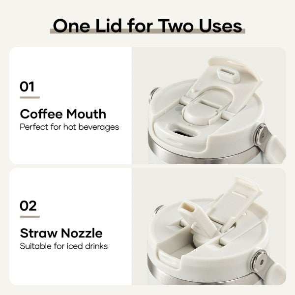 Buzio Swing Series Insulated Tumbler 1.2L - White