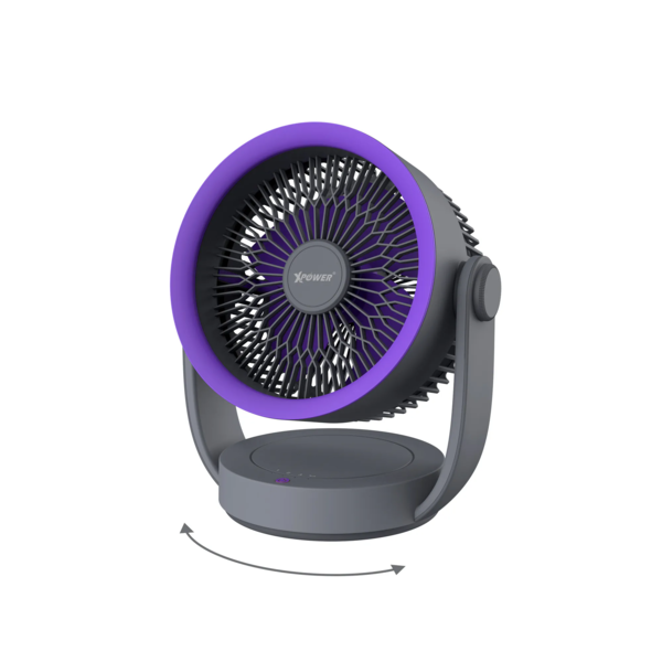 Xpower 2 IN 1 Rechargeable Portable Desktop Circulation Fan - GREY