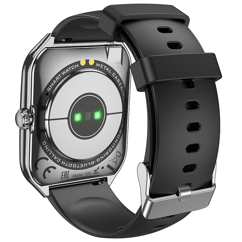 HOCO Y28 AMOLED SMART Sports Watch (إصدار الاتصال)- أسود