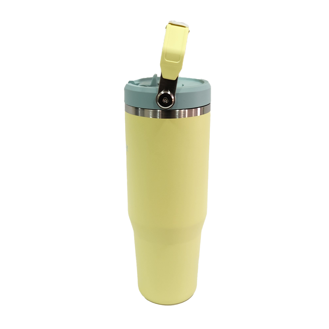 زجاجة ستانلي آيس فلو فليب سترو تامبلر 30 أوقية 887 مل - بوميلو أصفر (النسخة الآسيوية) 