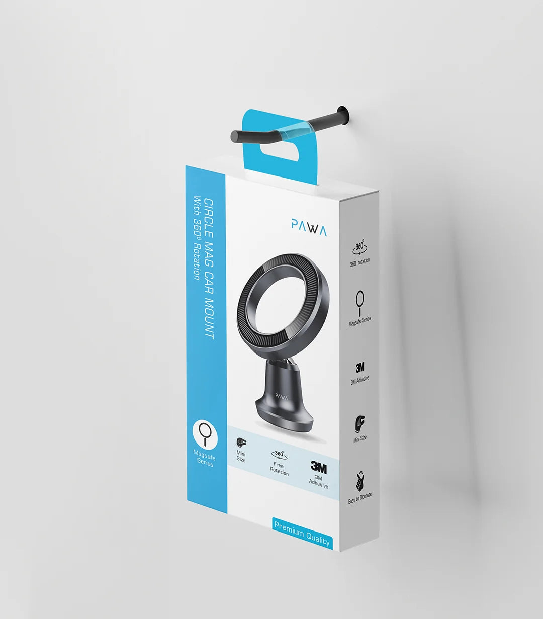 Pawa Circle Magnetic Car Mount with 360 Rotation
