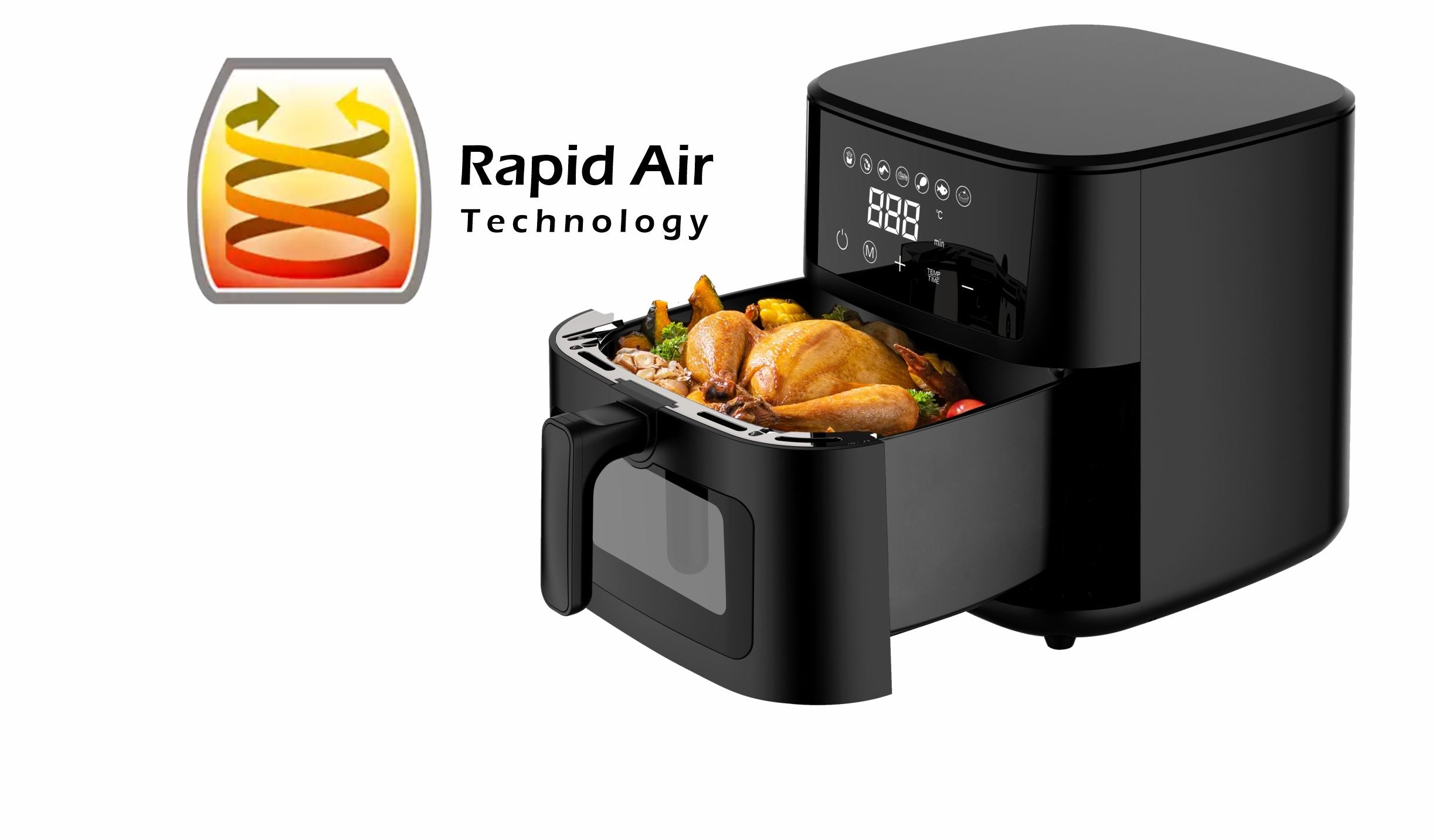 PRIMERA Air Fryer 4.5Ltrs Digital Samrt Touch