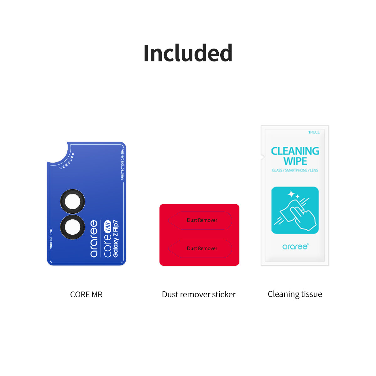 Araraee Camera Lense Ring Protection For Samsung Galaxy Z Flip 7 - Clear