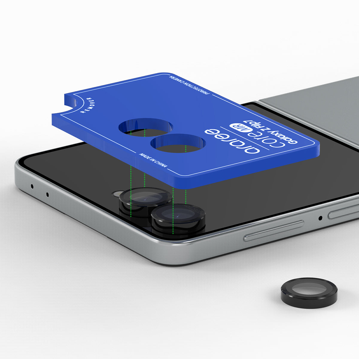 Araraee Camera Lense Ring Protection For Samsung Galaxy Z Flip 7 - Clear