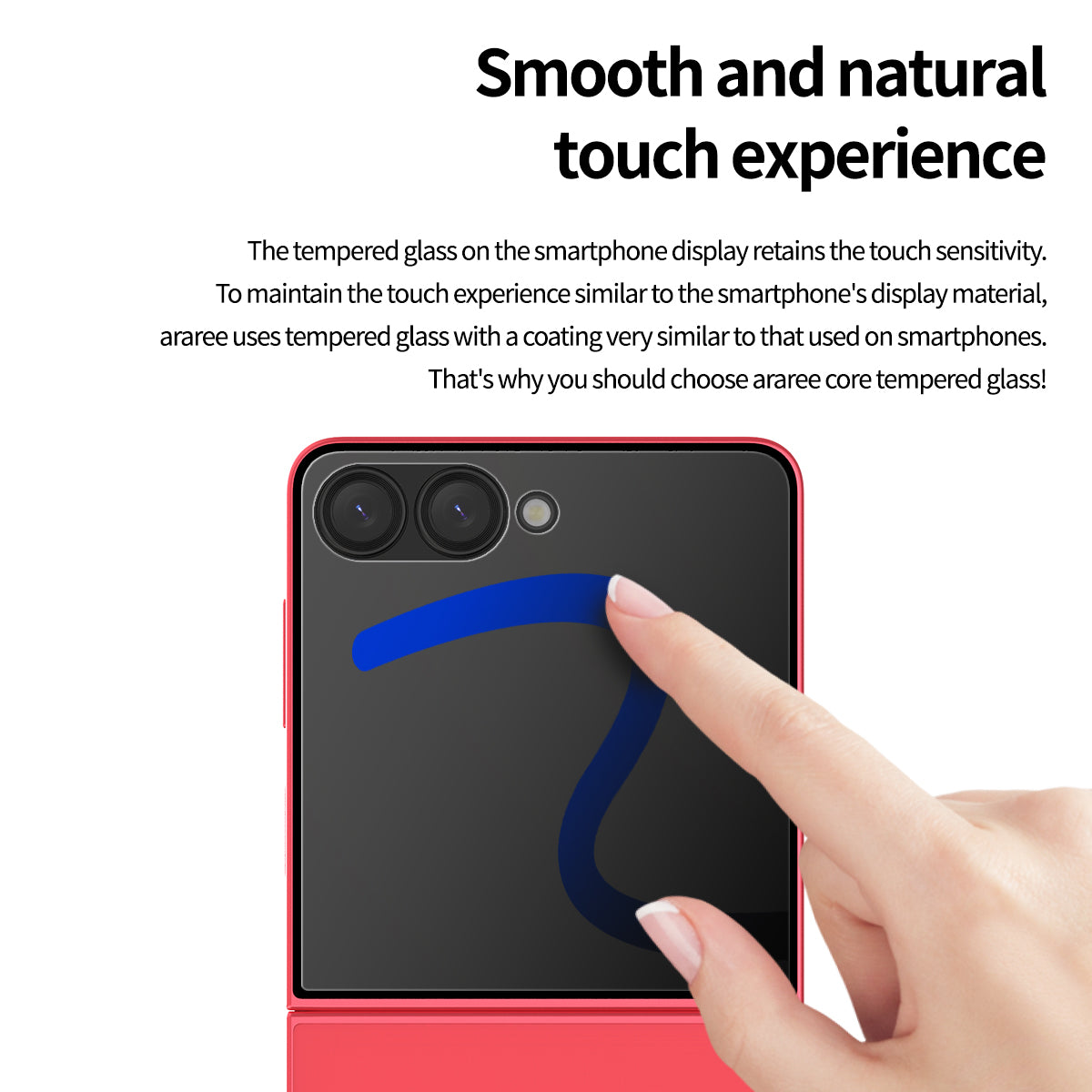 Araree Core Front Screen Tempered Glass For Samsung Galaxy Z Flip 7 - Clear (1 Pcs)