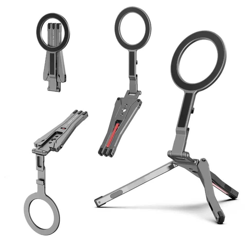 ZLOS PS03 MagFlex Multi-Stand, Foldable MagSafe Tripod Phone Holder-Universal Magnetic Mount
