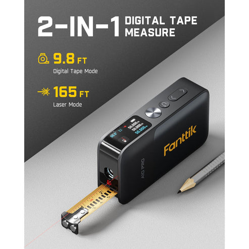 Fanttik A10 Pro 2-in-1 Digital Laser Tape Mesure - Black