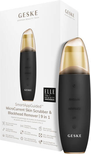 GESKE Face Care - Microcurrent Skin Scrubber Black Head Remover - 9 In 1 - Grey
