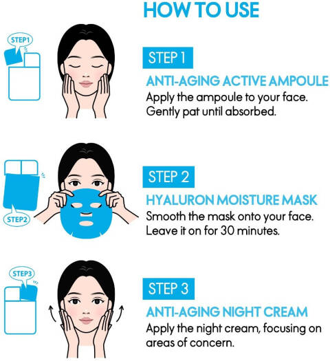 Elle Anti Aging Hyaluron Moisture Mask Pack Of 4