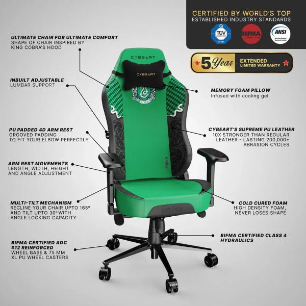 Cybeart Gaming Chair - Slytherin