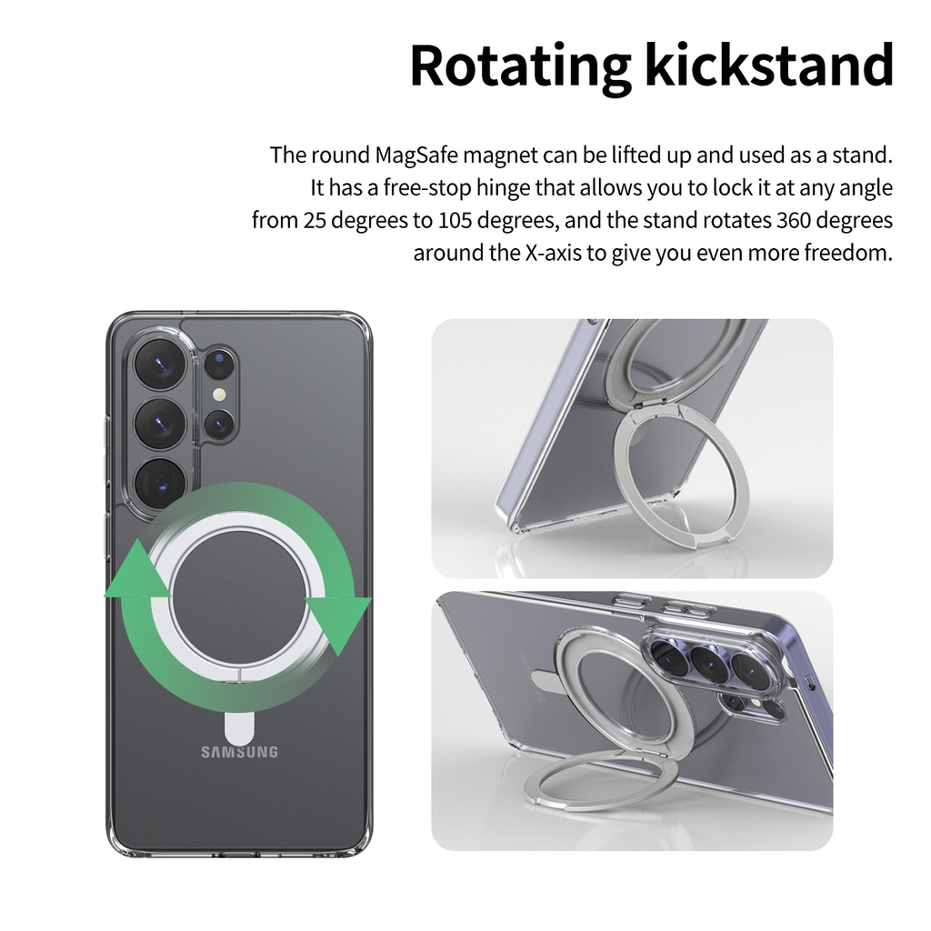Araree Duple Magsafe Stand Case For Samsung Galaxy S26 Ultra -Clear