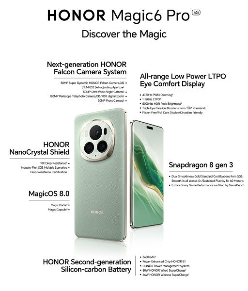 Honor Magic 6 Pro 12GB | 512GB  Epi Green