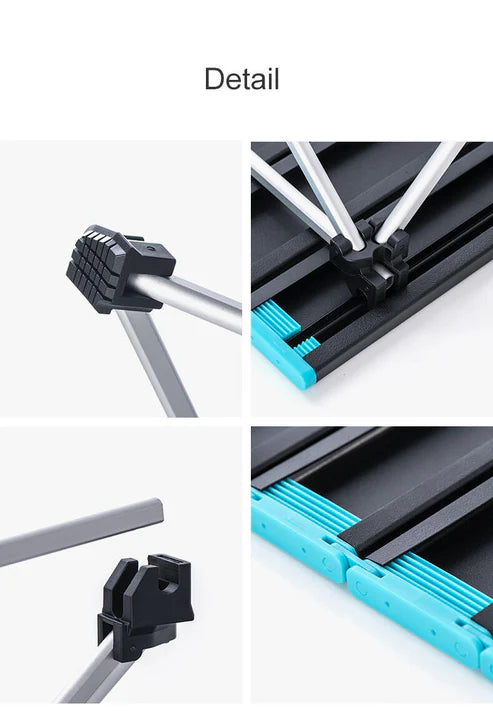 Naturehike FT08 aluminum alloy folding table (Large) - Rock Black (68*46*40.5)