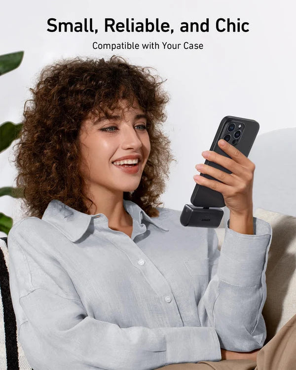 Anker Nano Power Bank 5000mAH 22.5W Built-In USB-C Connector Black