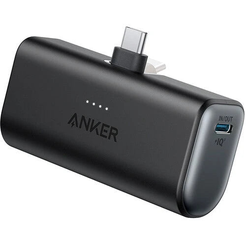 Anker Nano Power Bank 5000mAH 22.5W Built-In USB-C Connector Black
