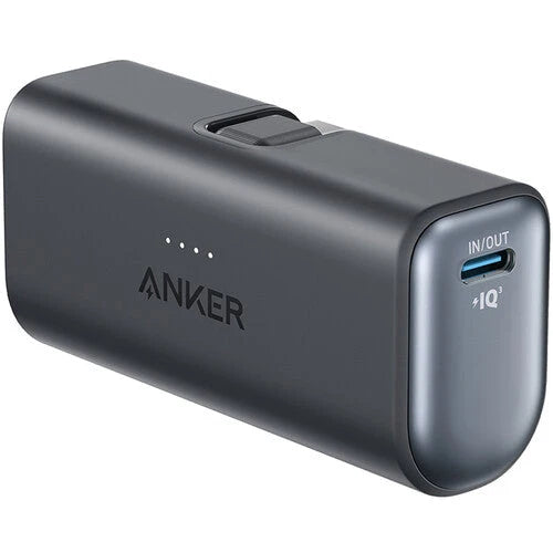 Anker Nano Power Bank 5000mAH 22.5W Built-In USB-C Connector Black