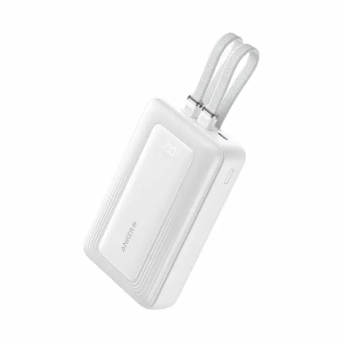 Anker Zolo Powerbank 10000mah 35w Fast Charging Built-in Dual Usb C White