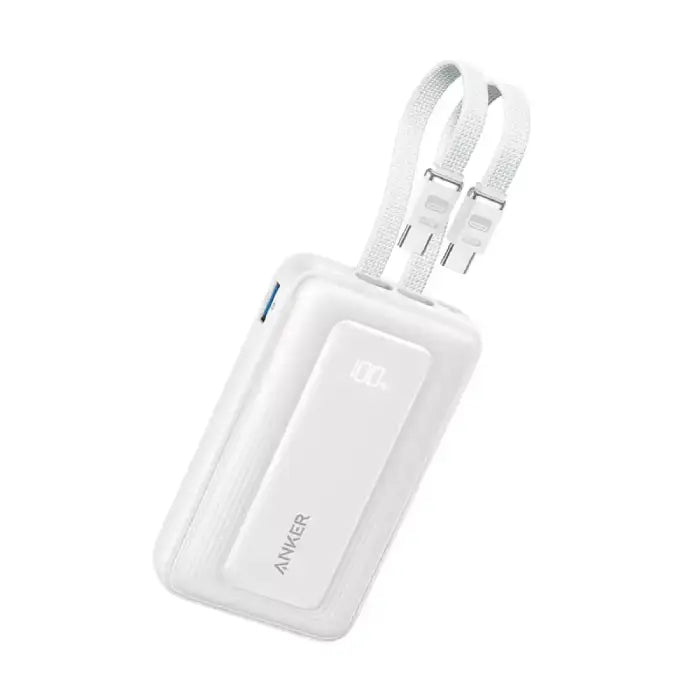 Anker Zolo Powerbank 10000mah 35w Fast Charging Built-in Dual Usb C White