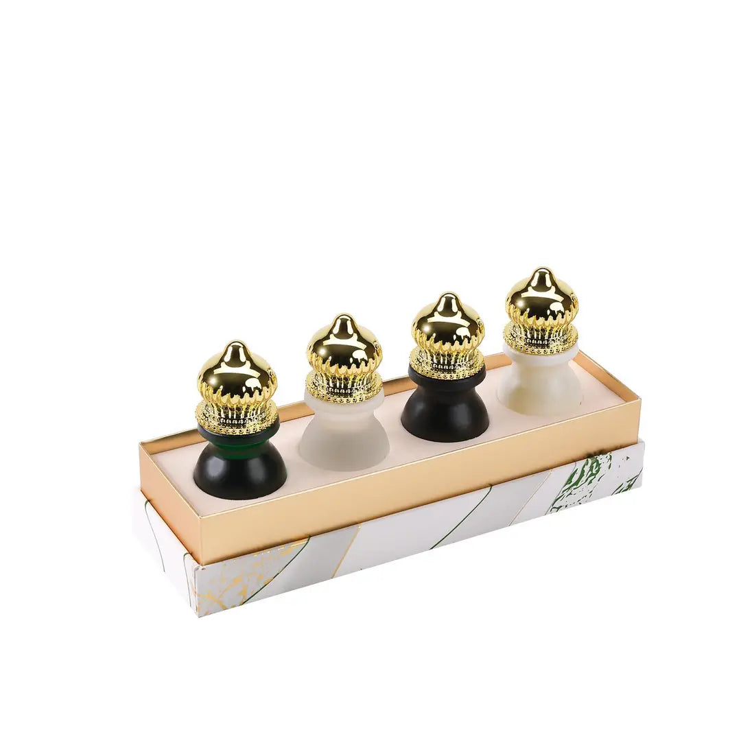 Atri Gift Set By Ahmed Al Maghribi (Tanuf Oil, Malyoon Oil, Lamees Oil, D/Oud Combodi Oil)