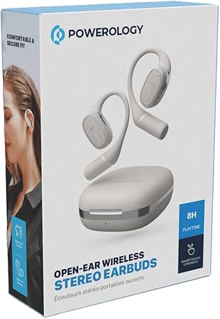 Powerology Quad Enc True- Wireless Earbuds Beige