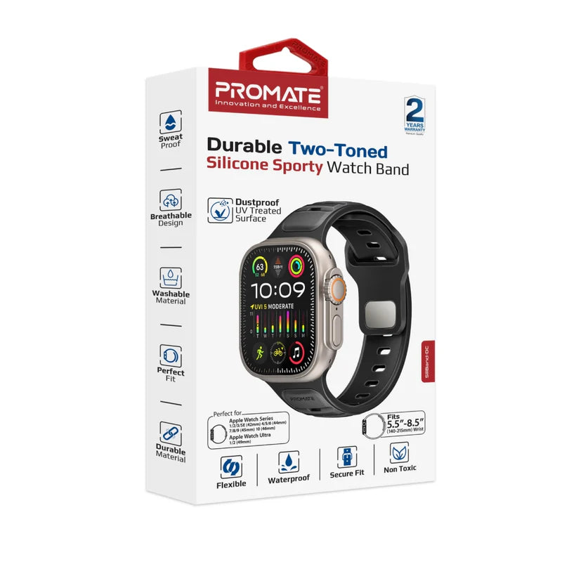 Promate Siliband-DC Black