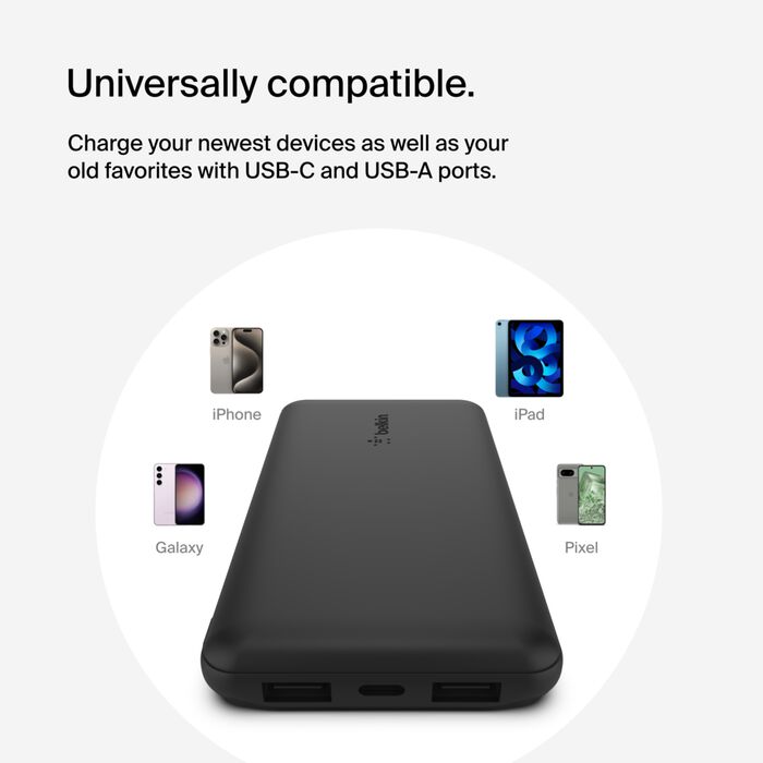 Belkin 10K Power Bank With Usb-C 15W745883823499(Bpb011Btbl)