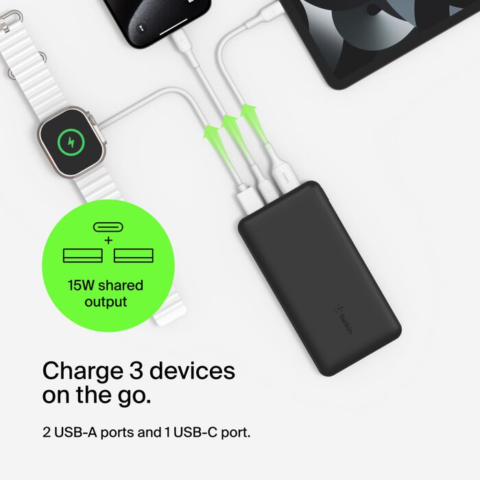 Belkin 10K Power Bank With Usb-C 15W745883823499(Bpb011Btbl)