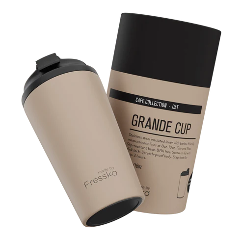 Fressko Grande 475ml / 16oz Cup - Stainless Steel - Oat