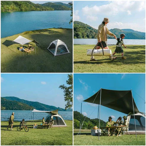 Naturehike Ango Automatic 4 people with canopy Tent - Oka Brown (240*240*175)