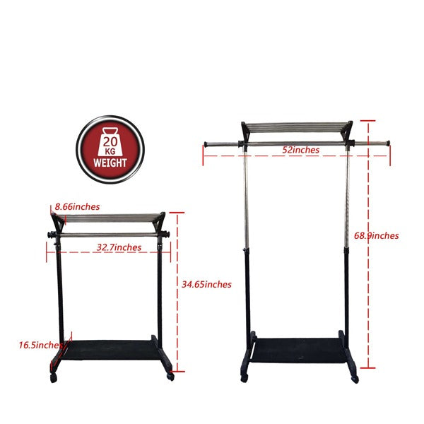 رف القماش مع أرفف أعلى