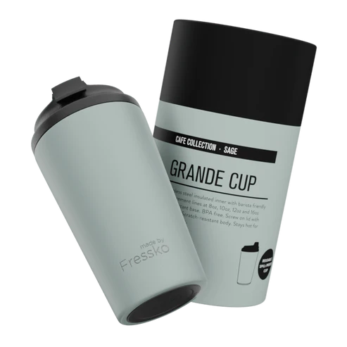 Fressko Grande 475ml / 16oz Cup - Stainless Steel - Sage