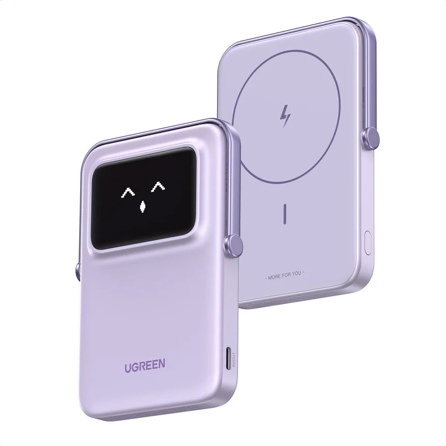 UGREEN Uno 5000mAh 20W شاحن لاسلكي مغناطيسي باللون الوردي 