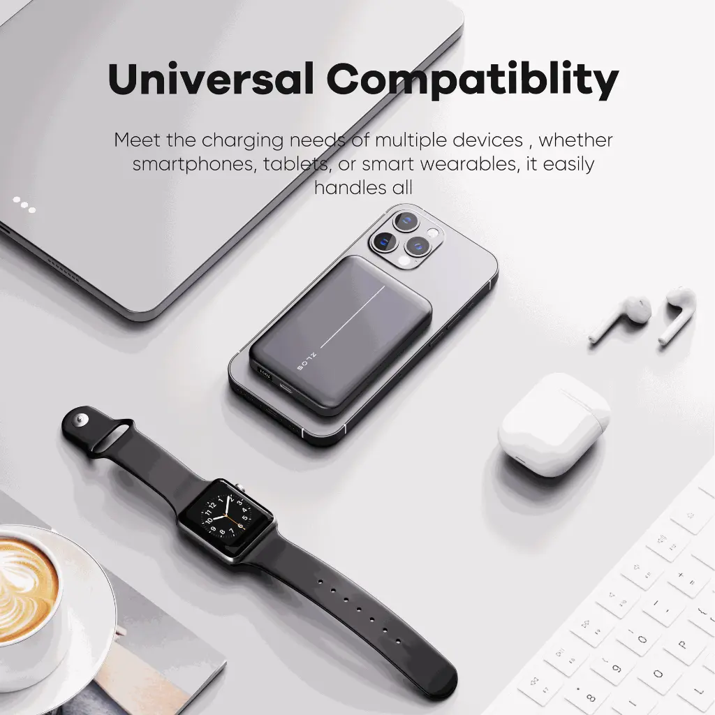 ZLOS TT10 10000mAh Ultra-Thin Mini Wireless Charging Power Bank