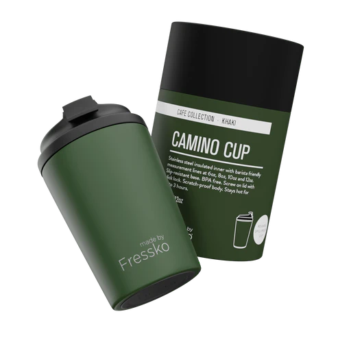Fressko Camino 340ml / 12oz Cup - Stainless Steel - Khaki