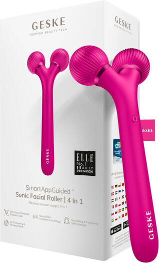 GESKE Face Care - Sonic Facial & Body Roller - 4 In 1 -Magenta