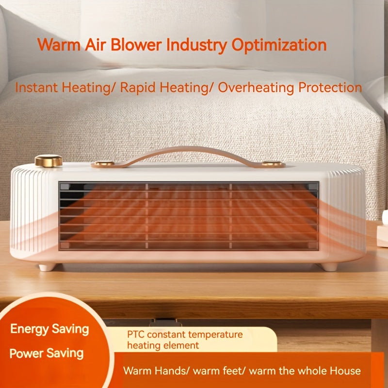 Portable Smart Heater with Dual Modes, Low Noise, and Overheat Protection - GREEN