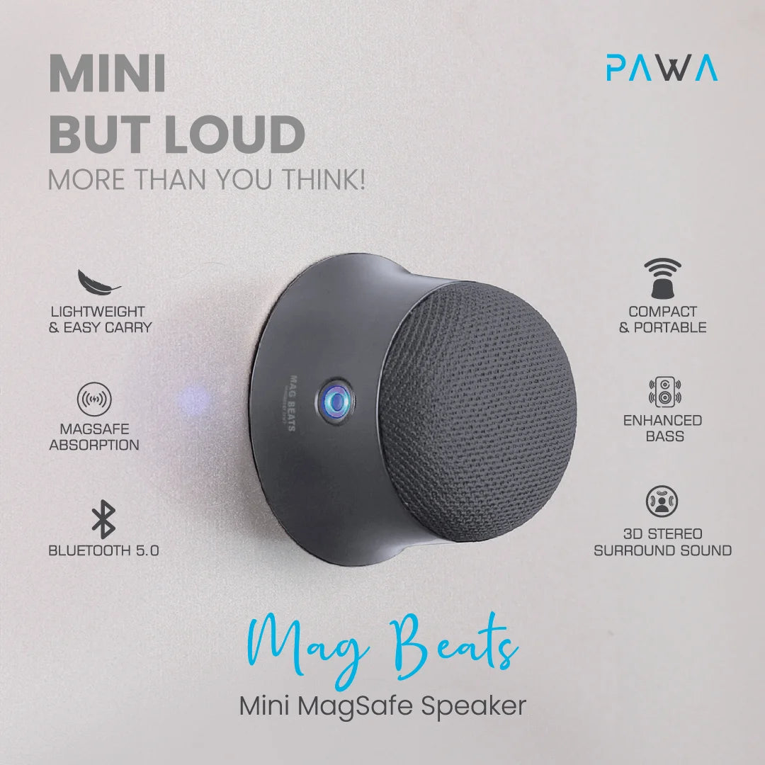 Pawa Magbeats Mini Magsafe Speaker - Black