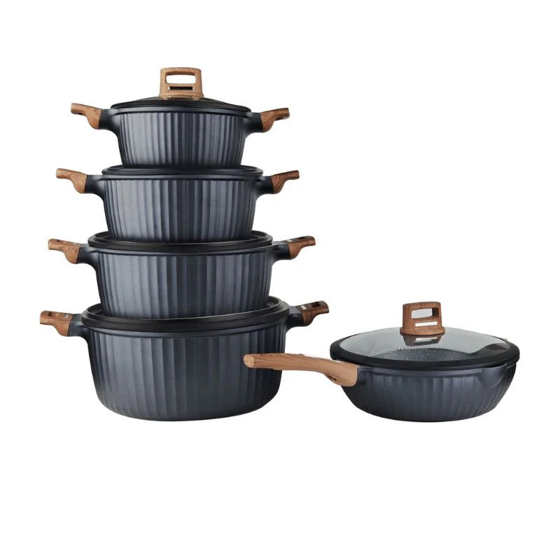 OSFE-12PCS COOWKARE SET-GR12Heavy -BLK