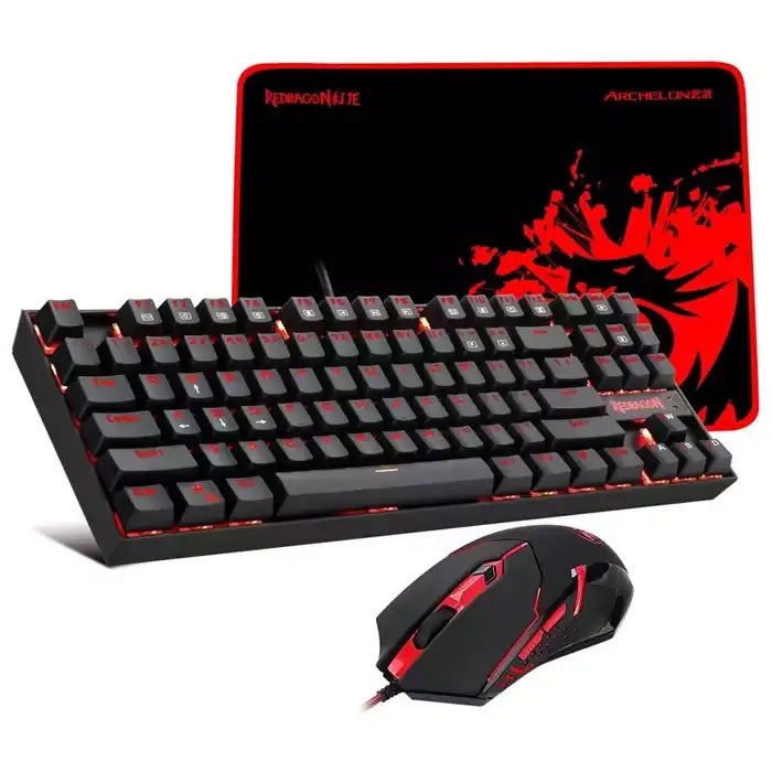 REDRAGON GAMING ESSENTIALS KEYBOARD/MOUSE/MOUSEPAD 3IN1SET