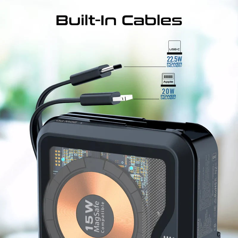 PROMATE TRANSMAG -20PRO شفاف 15W MAGSAFE - أسود - TJRE0YT